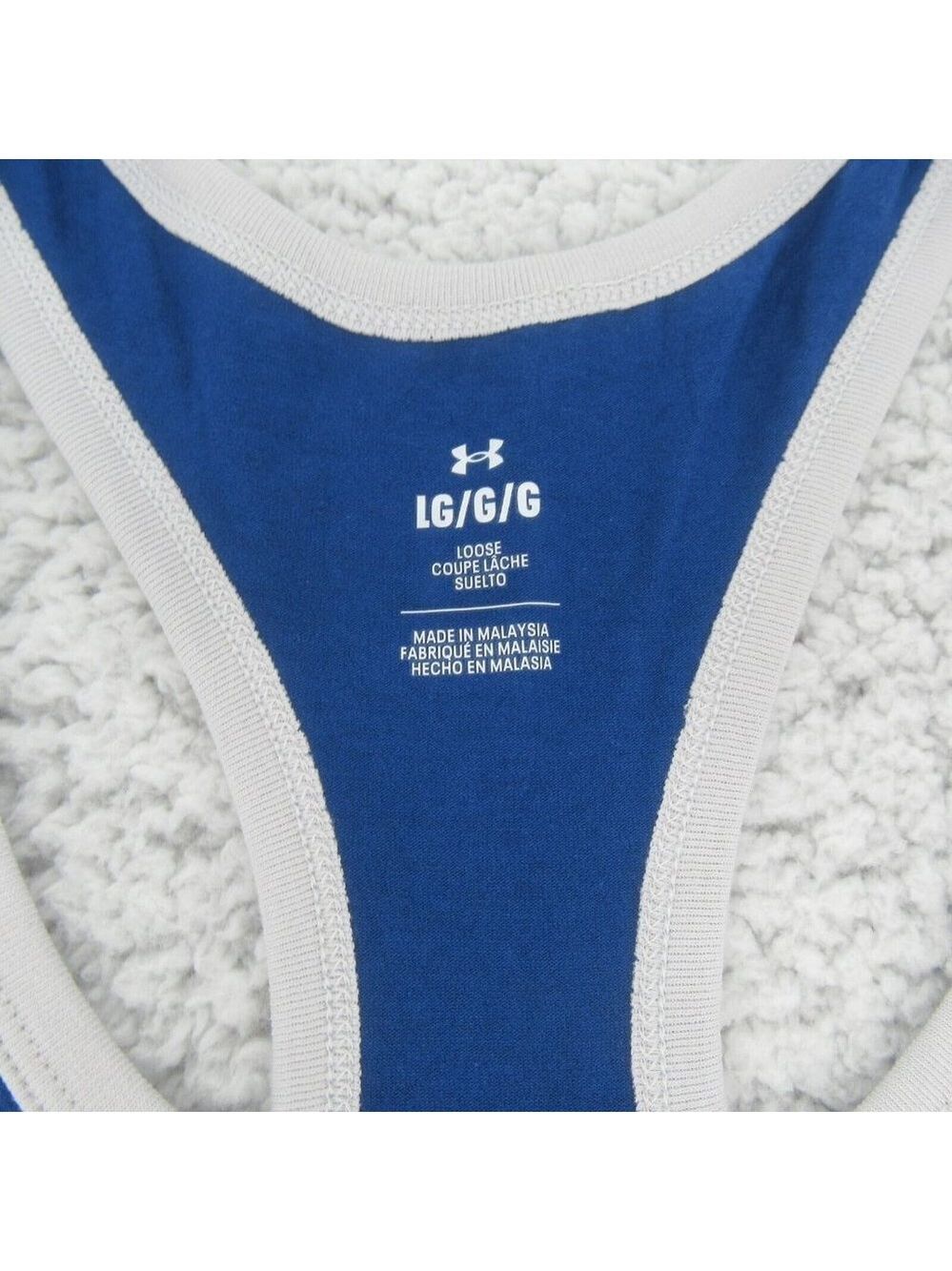 Under Armour Project Rock BSR Tank Top Men's Size Large Blue Mirage NEW - Picture 7 of 10